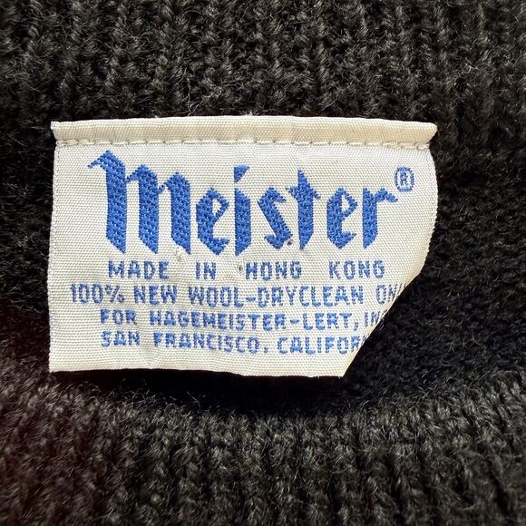 VTG 80s Meister Ski Sweater Womens sz L Black Pink Winter Snow - Picture 2 of 7